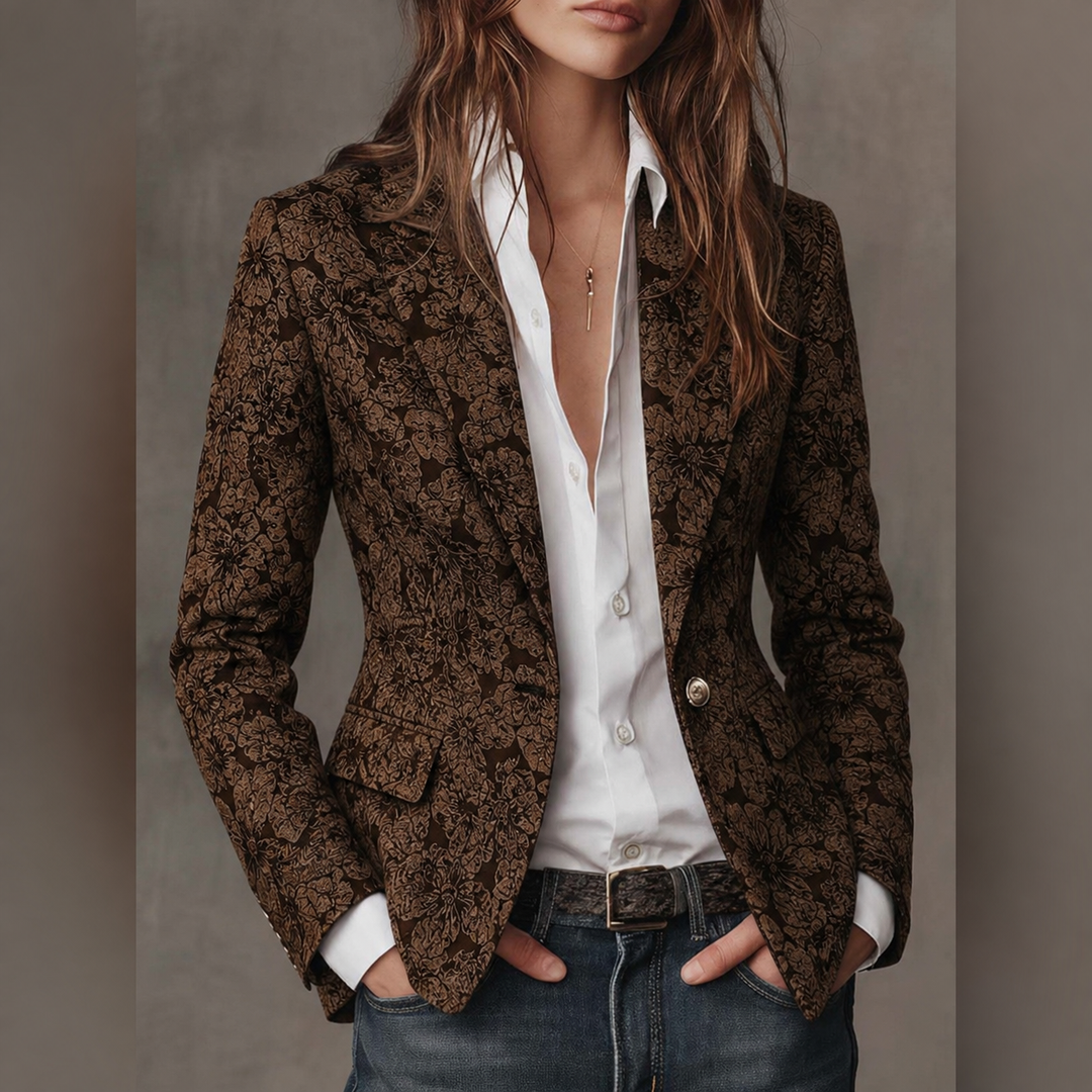 Estelle | Fitted Cashmere Jacquard Blazer