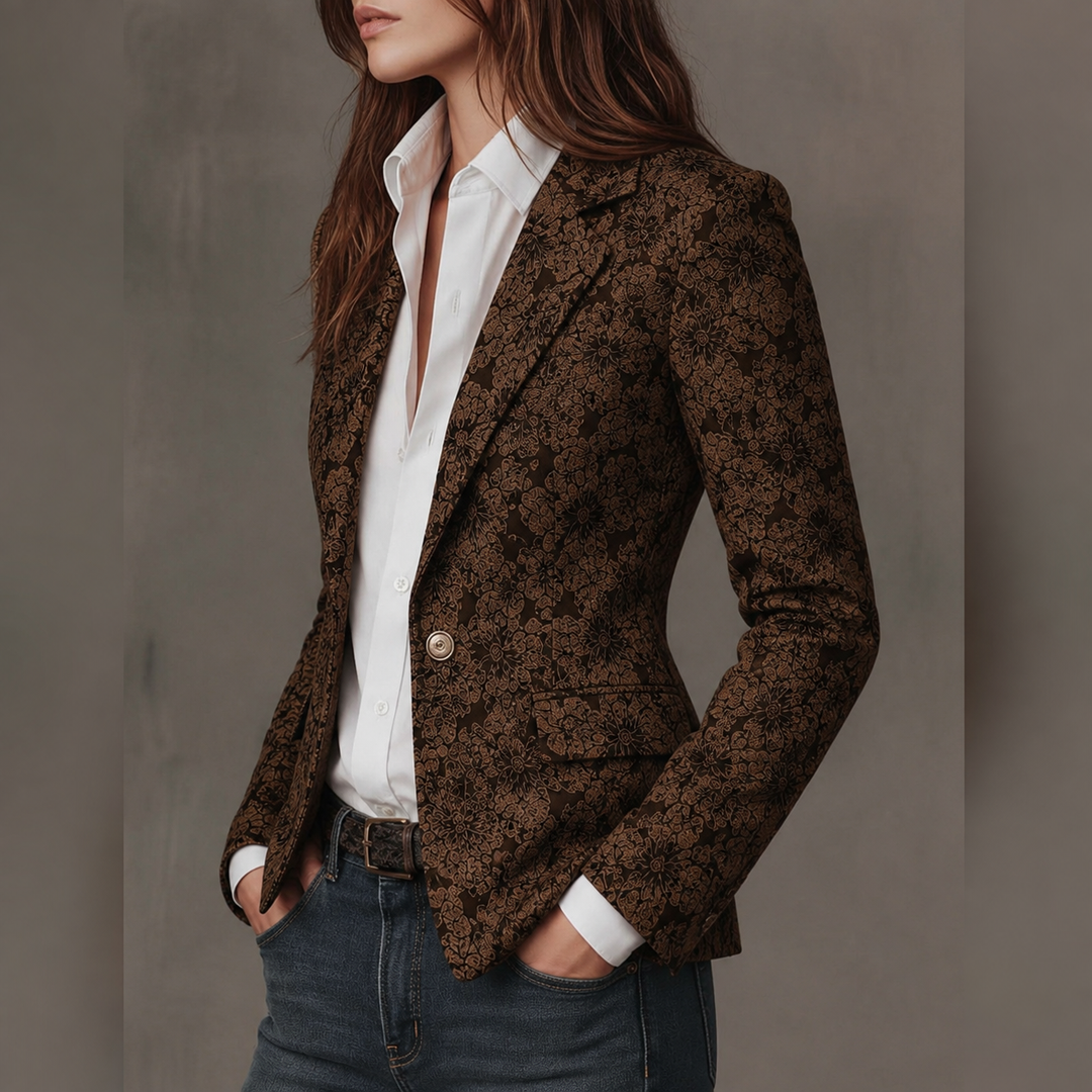 Estelle | Fitted Cashmere Jacquard Blazer