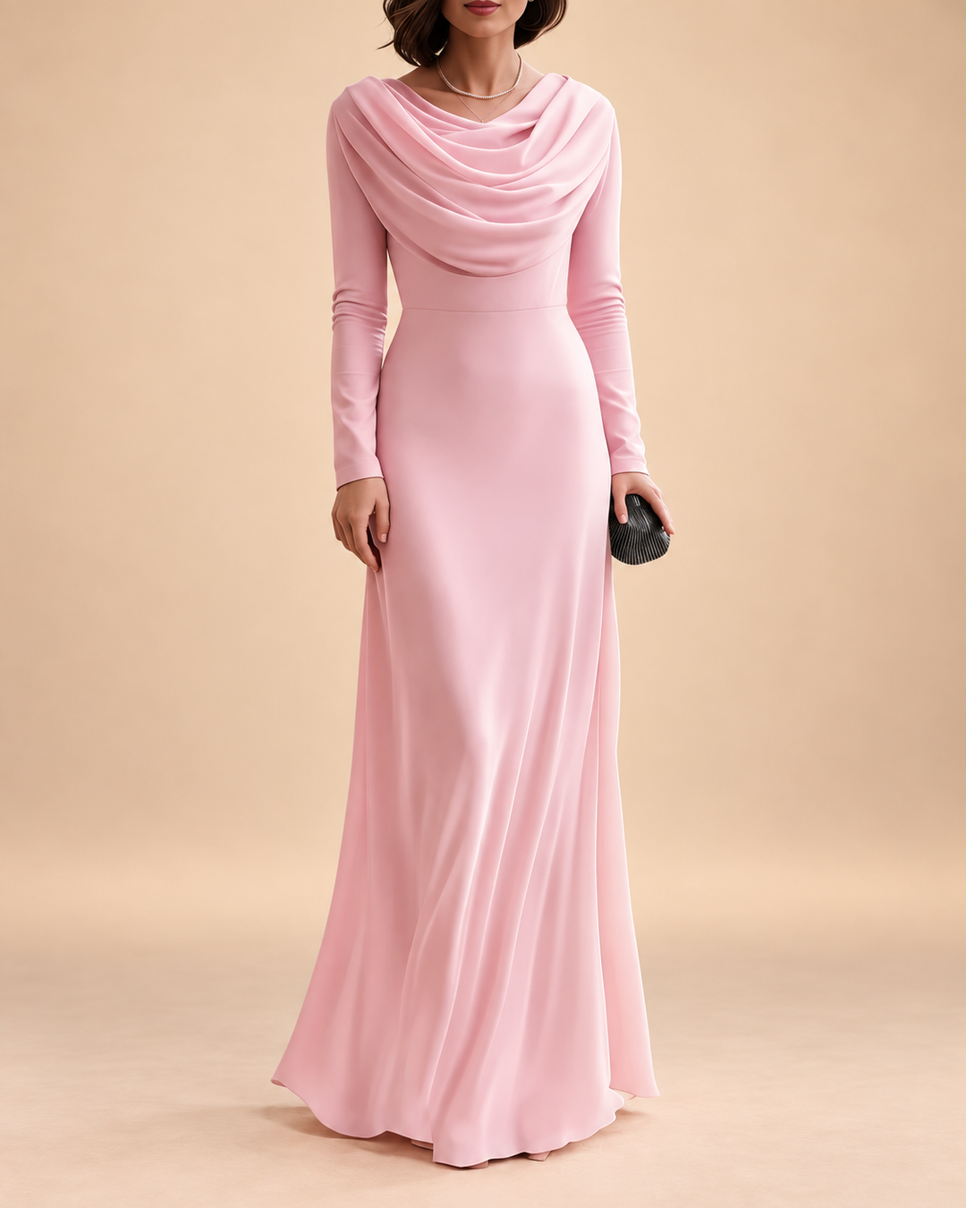 The Celeste Draped Maxi Dress – Sophisticated Elegance with a Graceful Feminine Silhouette