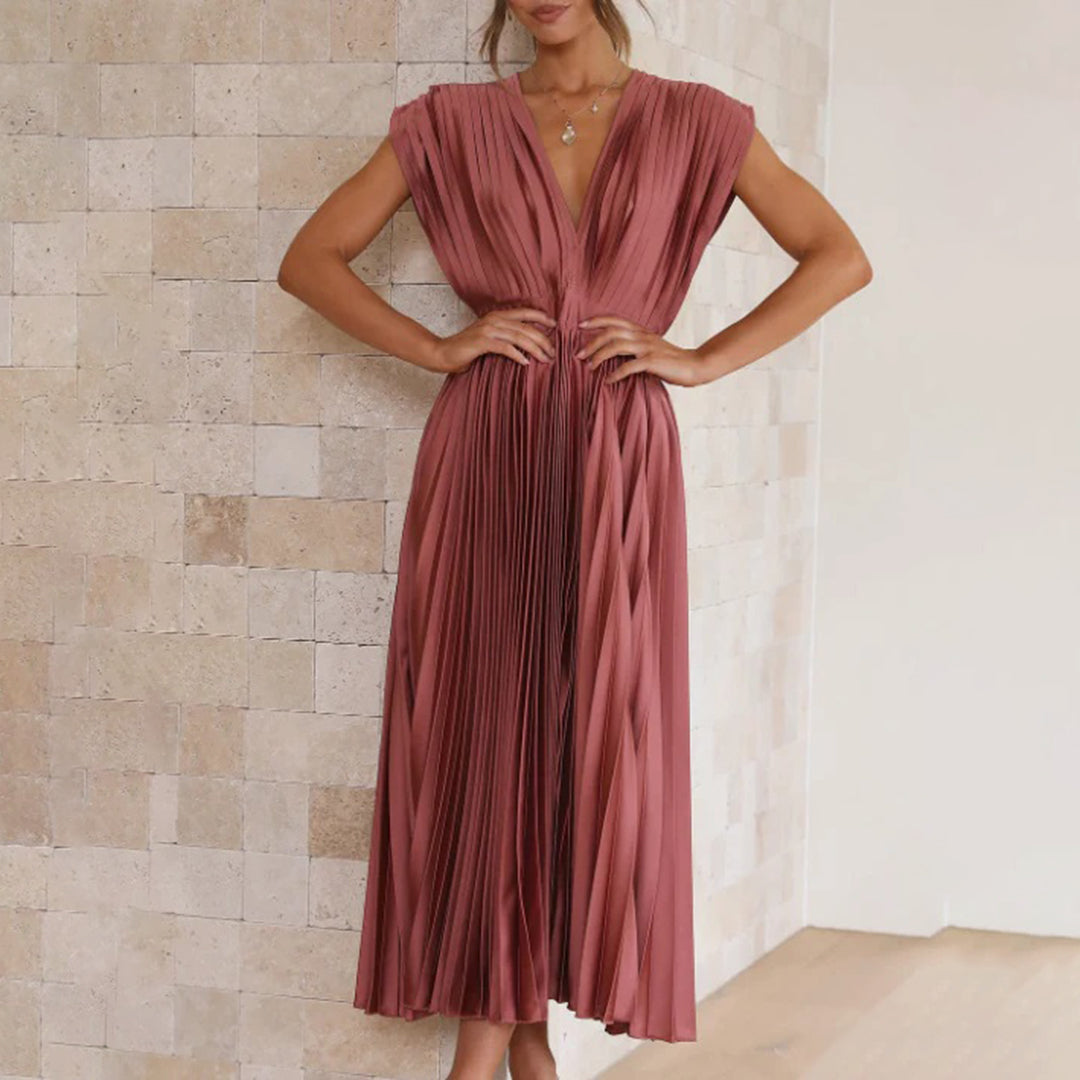 Violet &amp; Grace™ | Timeless Pleated Midi Dress