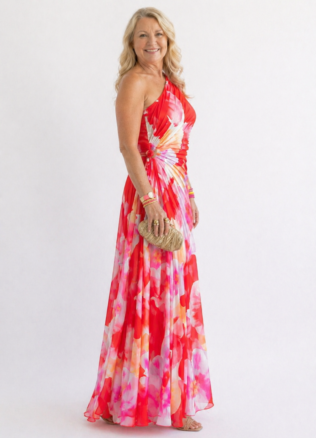 Violet &amp; Grace™ | Pleated One-Shoulder Dress