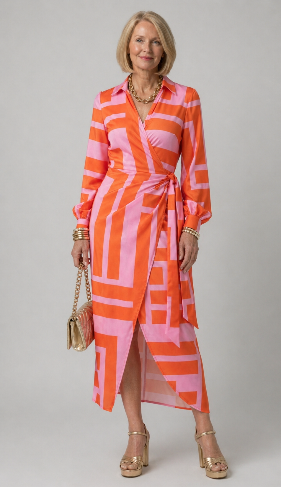 Violet &amp; Grace™| Printed Wrap Dress
