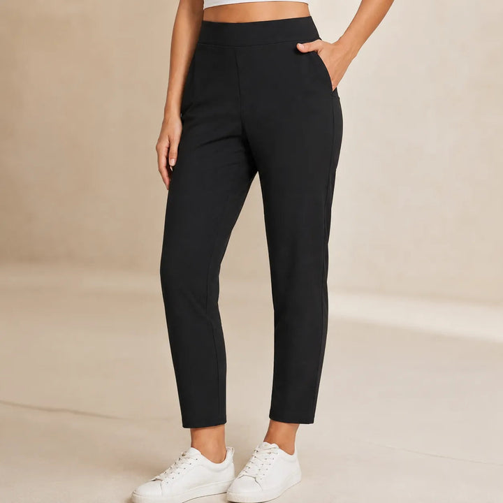 Wearlyn – High-Waist Stretch Ankle Pants with Deep Pockets