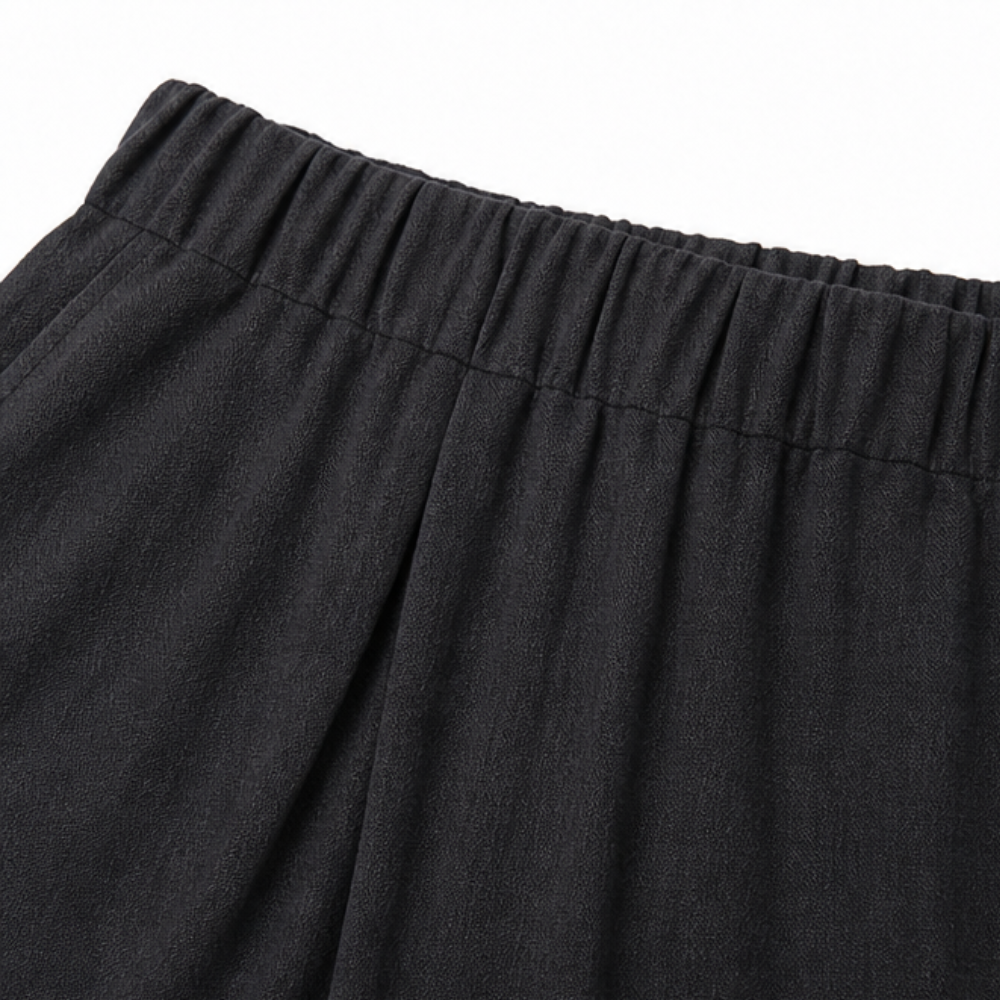 Solivia – Tulip Hem Cropped Wide Leg Pants with Pockets