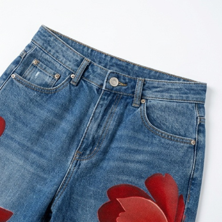 Florenza – Bold Floral Wide Leg Jeans