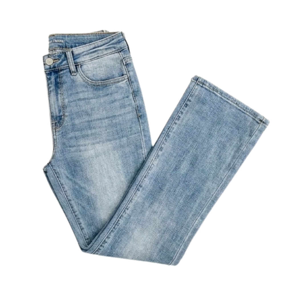 Denalia Tummy-Smoothing Bootcut Jeans