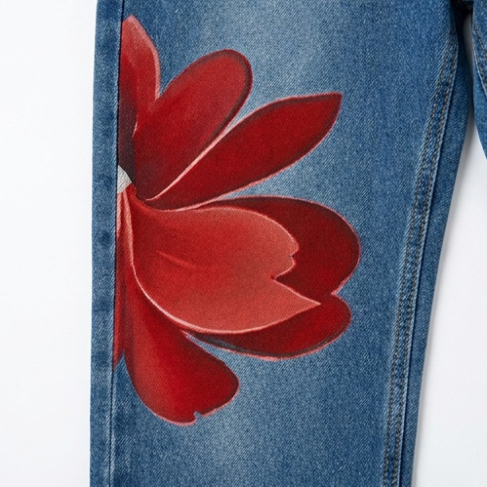 Florenza – Bold Floral Wide Leg Jeans
