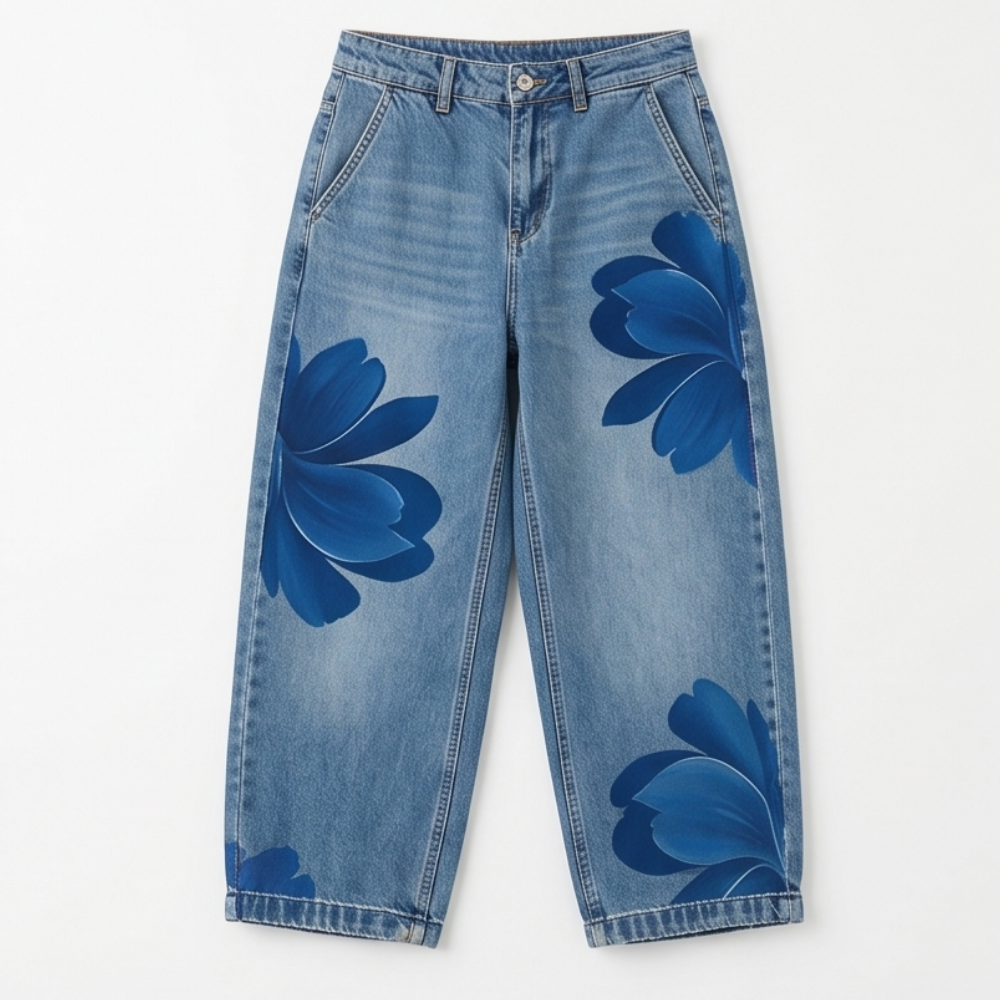 Florenza – Bold Floral Wide Leg Jeans