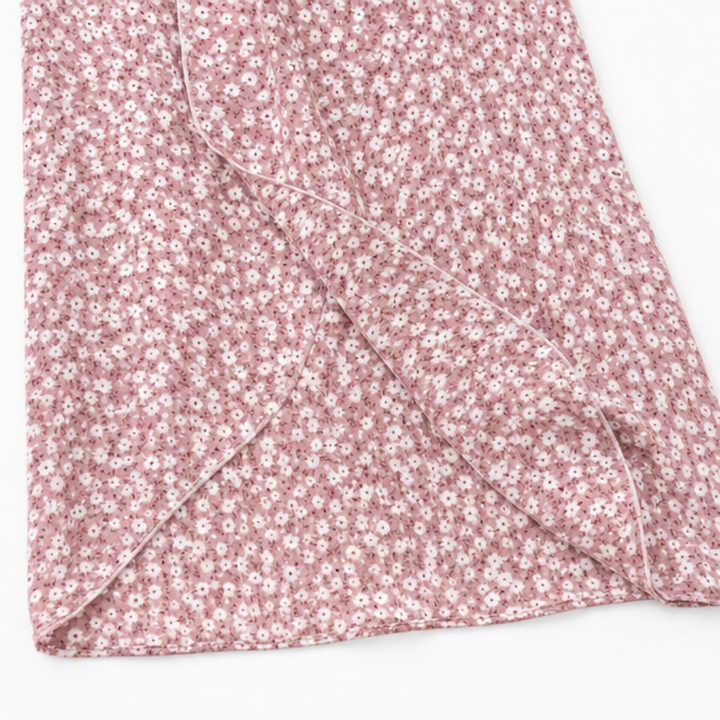 Solavie – Smocked Waist Wide Leg Pants with Wrap Slit for Women