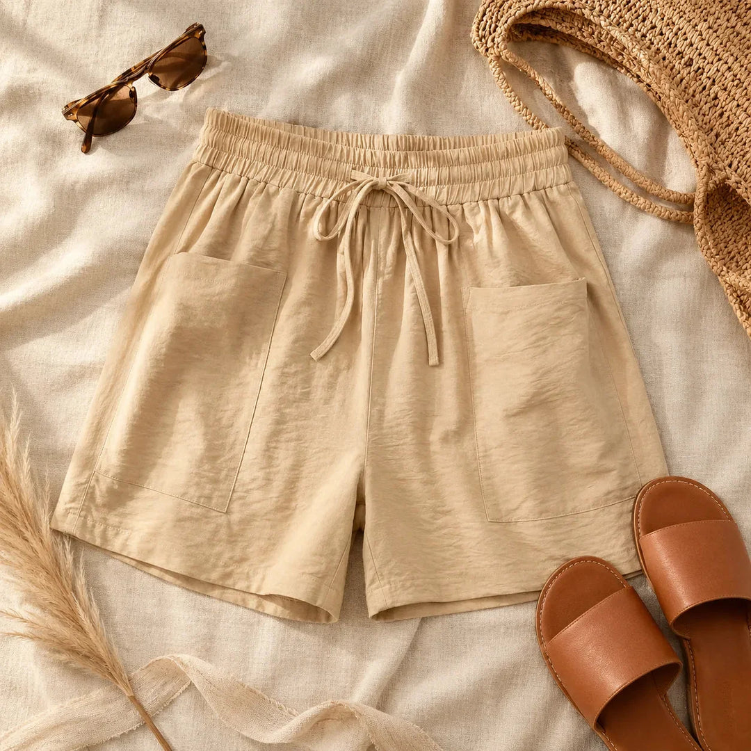 Marlow – Drawstring Shorts with Deep Pockets, Elastic Waist, 6 Colors