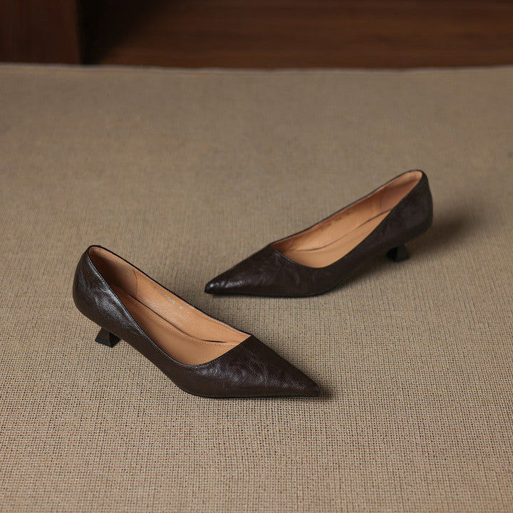 Elar Genuine Leather Heels