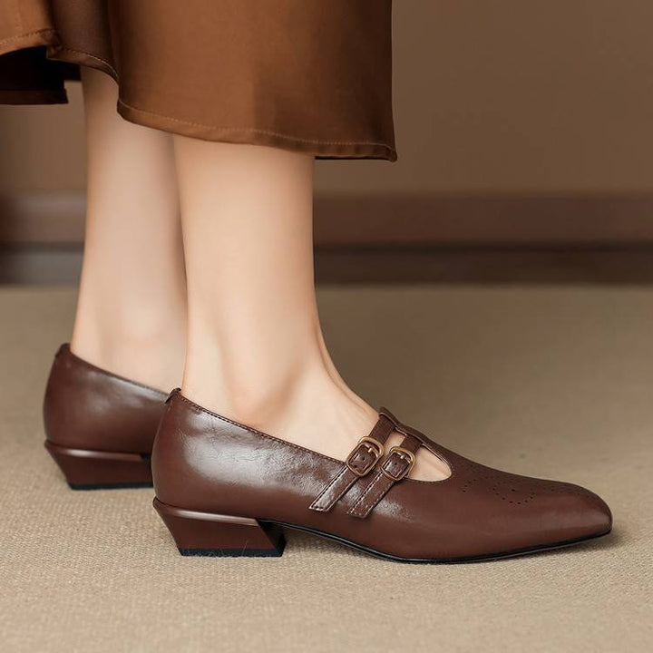 Marisol | Brogued Dual-Strap Mary Jane Pump
