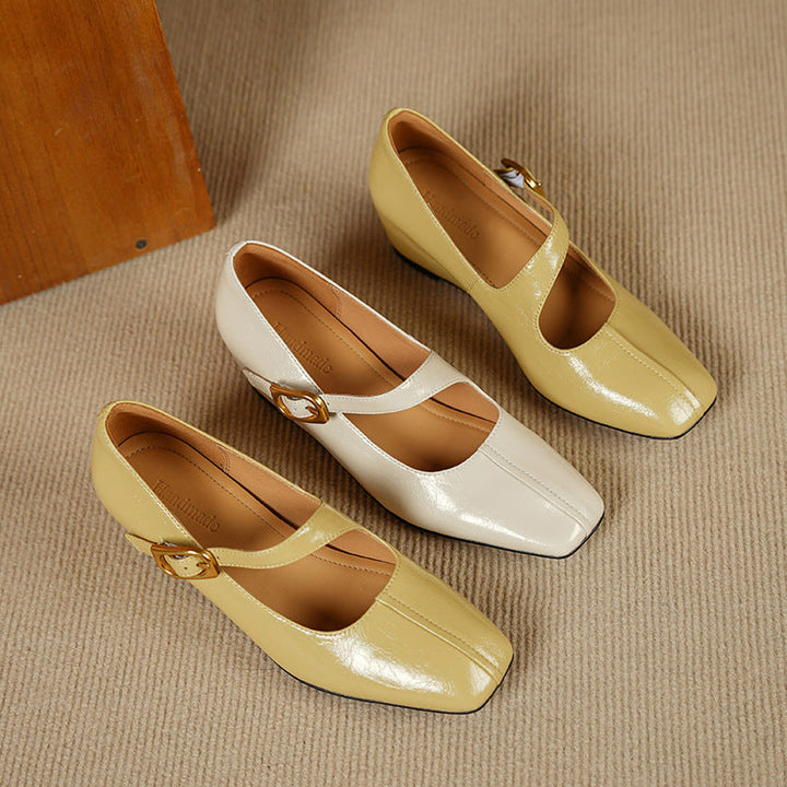 Viora | Vegan Leather Mary Jane Heels