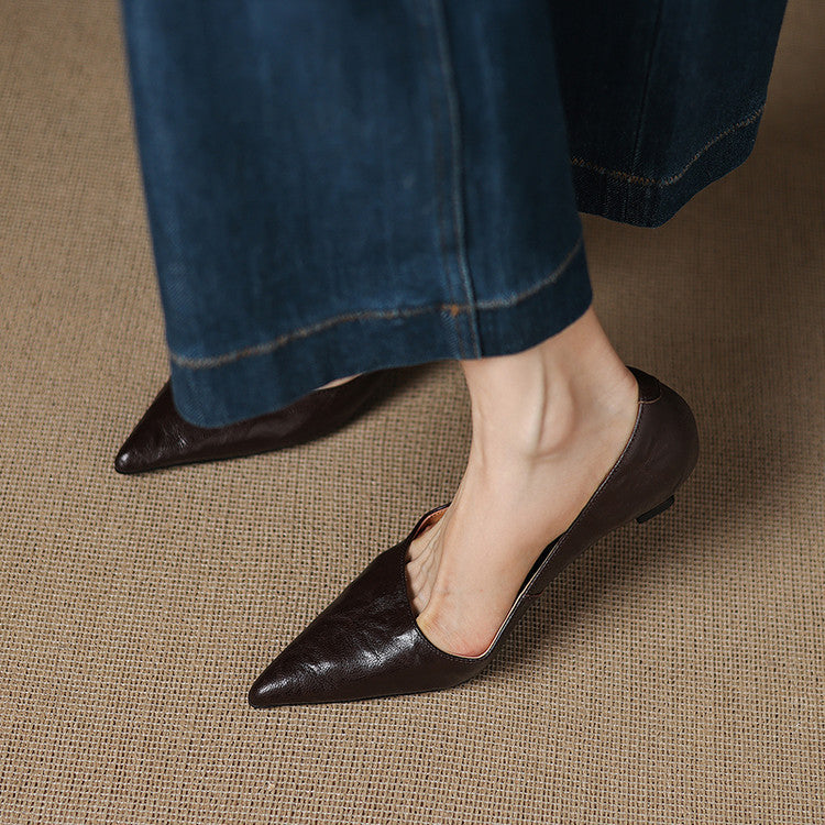 Elar Genuine Leather Heels