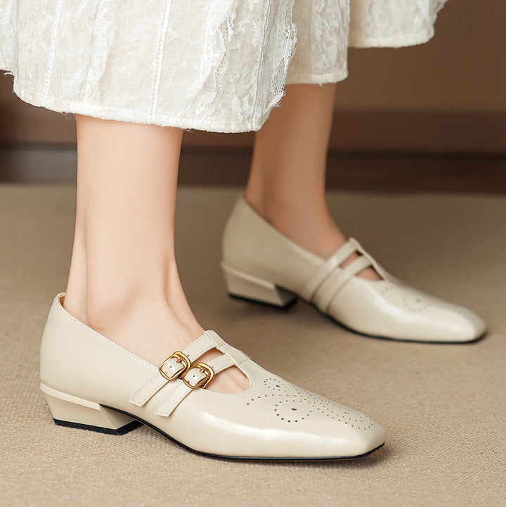 Marisol | Brogued Dual-Strap Mary Jane Pump