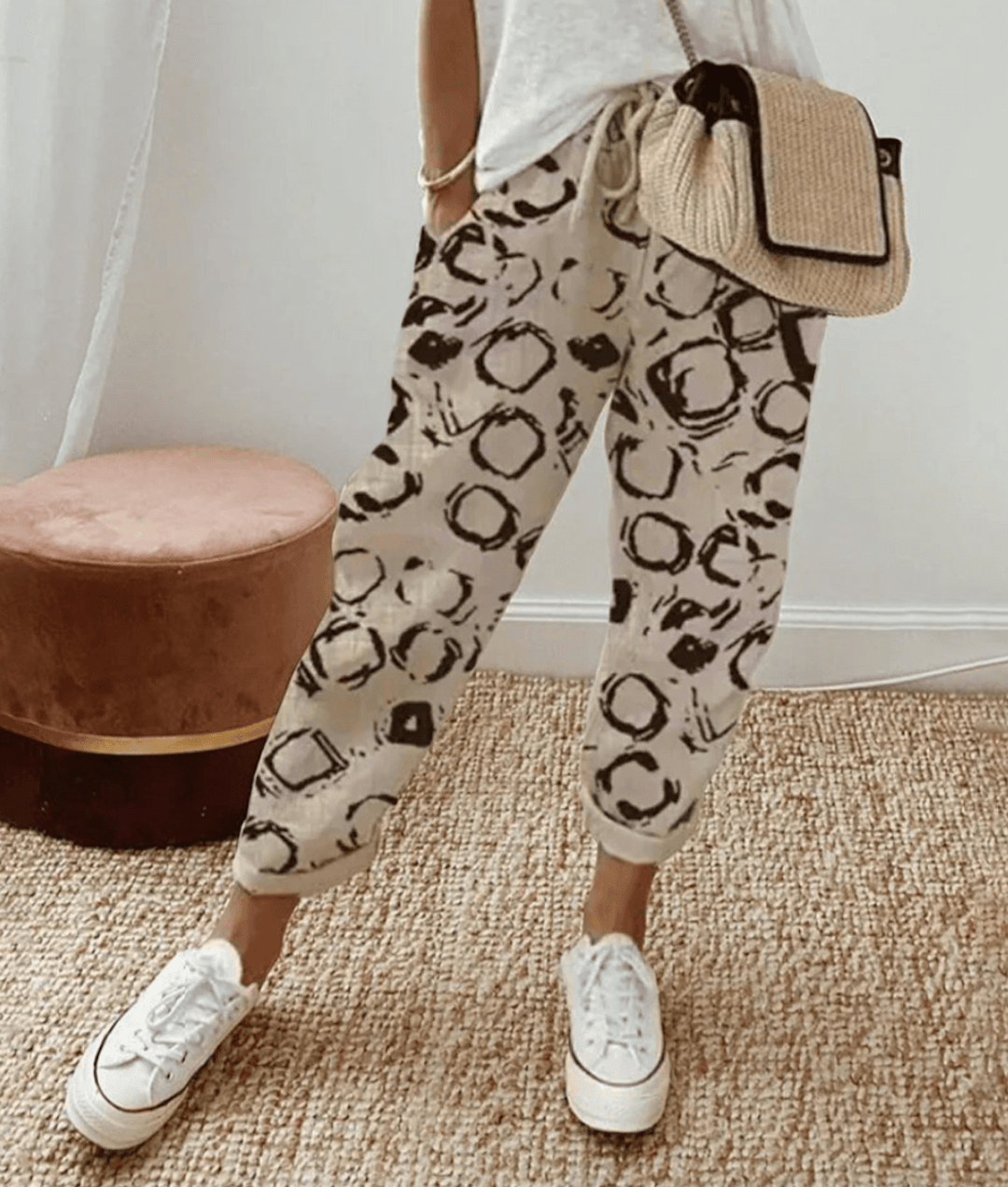 Elle™ | Flattering Fit &amp; Comfort Waistband Trouser With Print