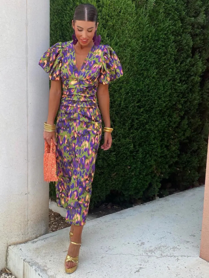 Violet &amp; Grace™ | Vivid Pleated Midi Dress