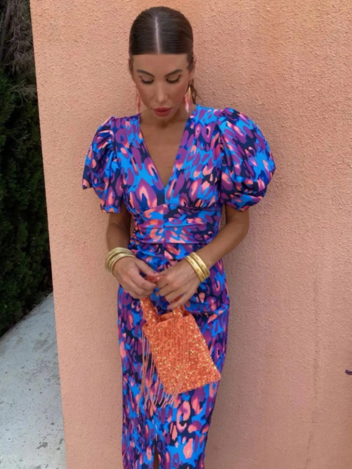Violet &amp; Grace™ | Vivid Pleated Midi Dress