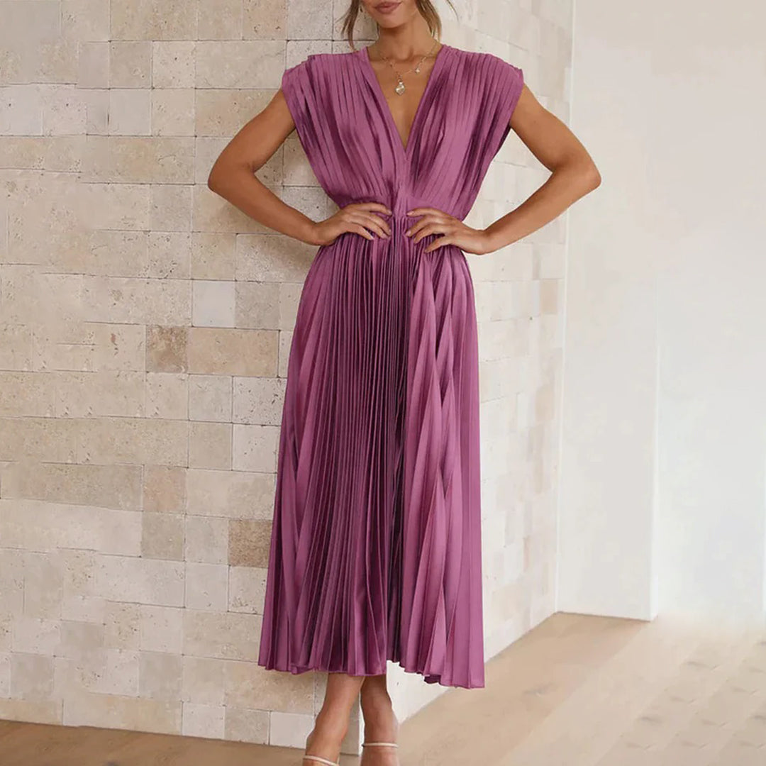 Violet &amp; Grace™ | Timeless Pleated Midi Dress