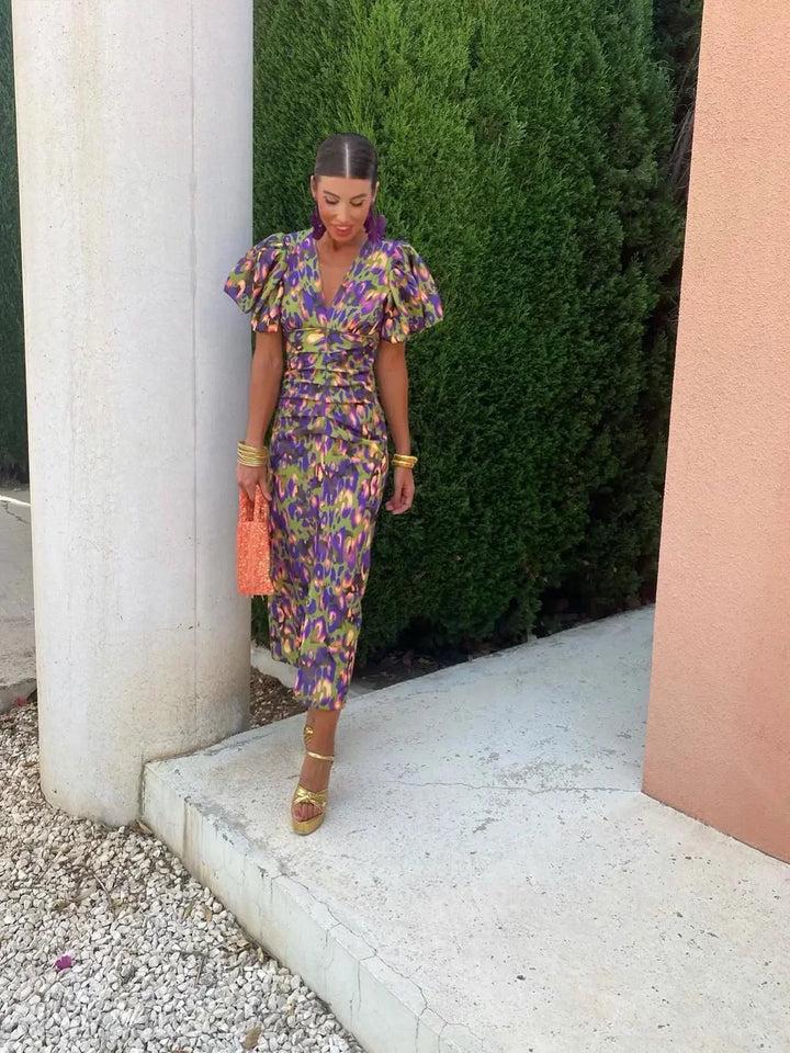 Violet &amp; Grace™|Dress with Puff Sleeves