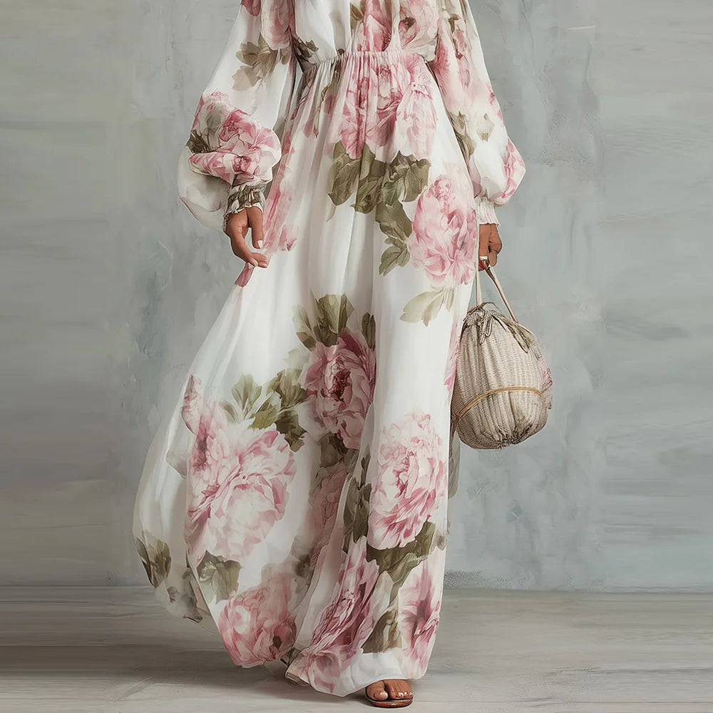 Payton | Off-Shoulder Floral Maxi Dress