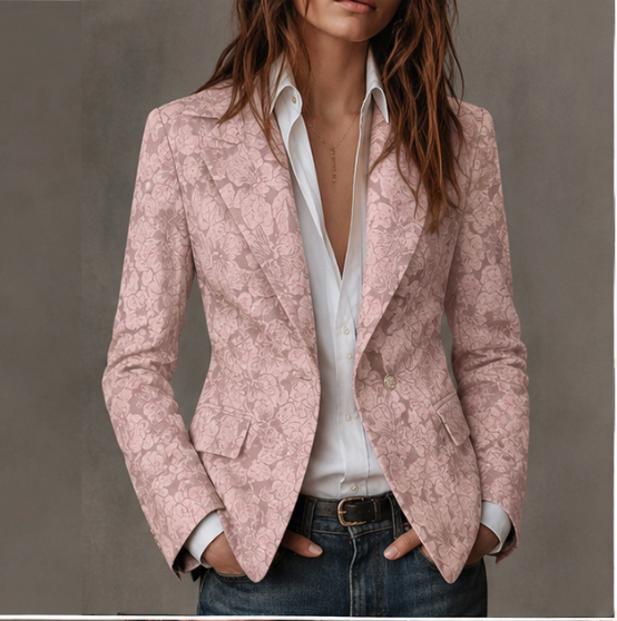 Estelle | Fitted Cashmere Jacquard Blazer