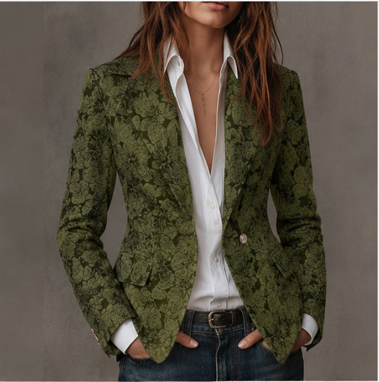 Estelle | Fitted Cashmere Jacquard Blazer