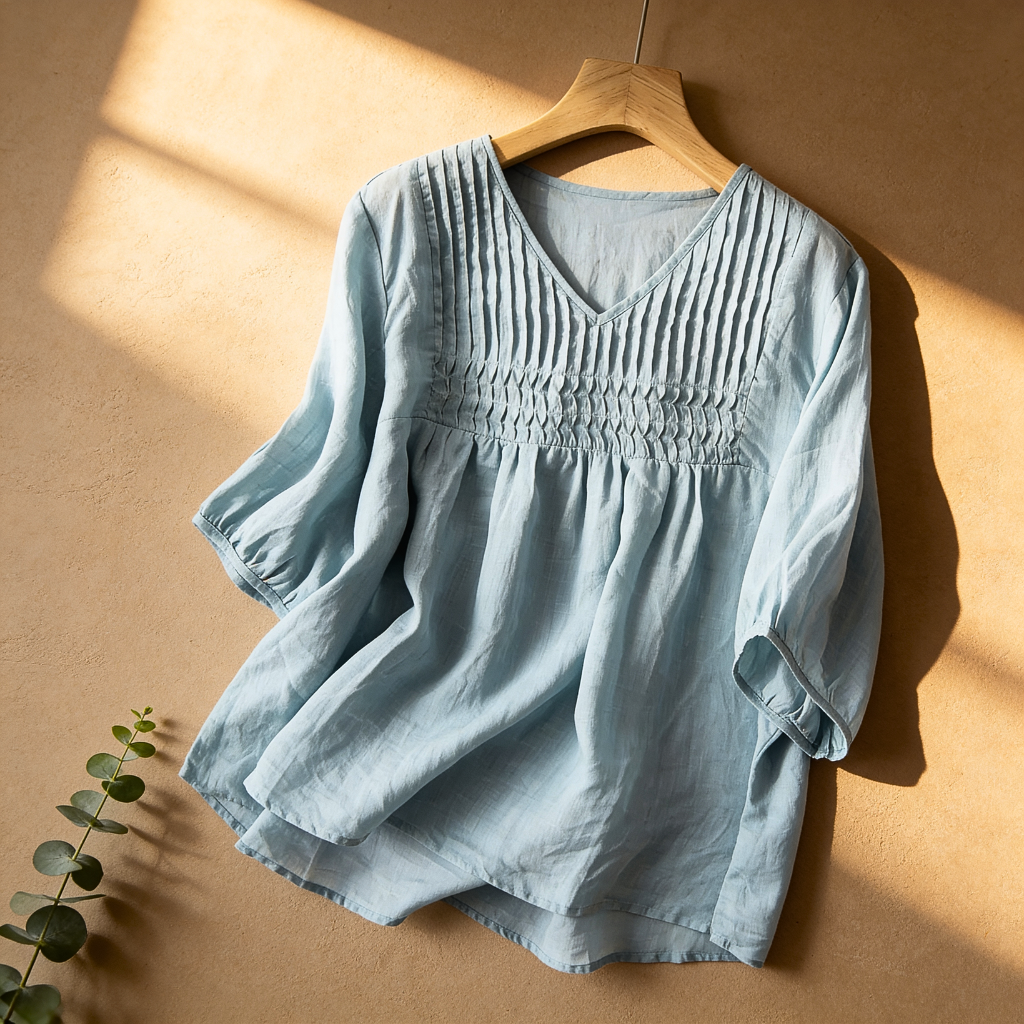 MIRA LINEN BLOUSE