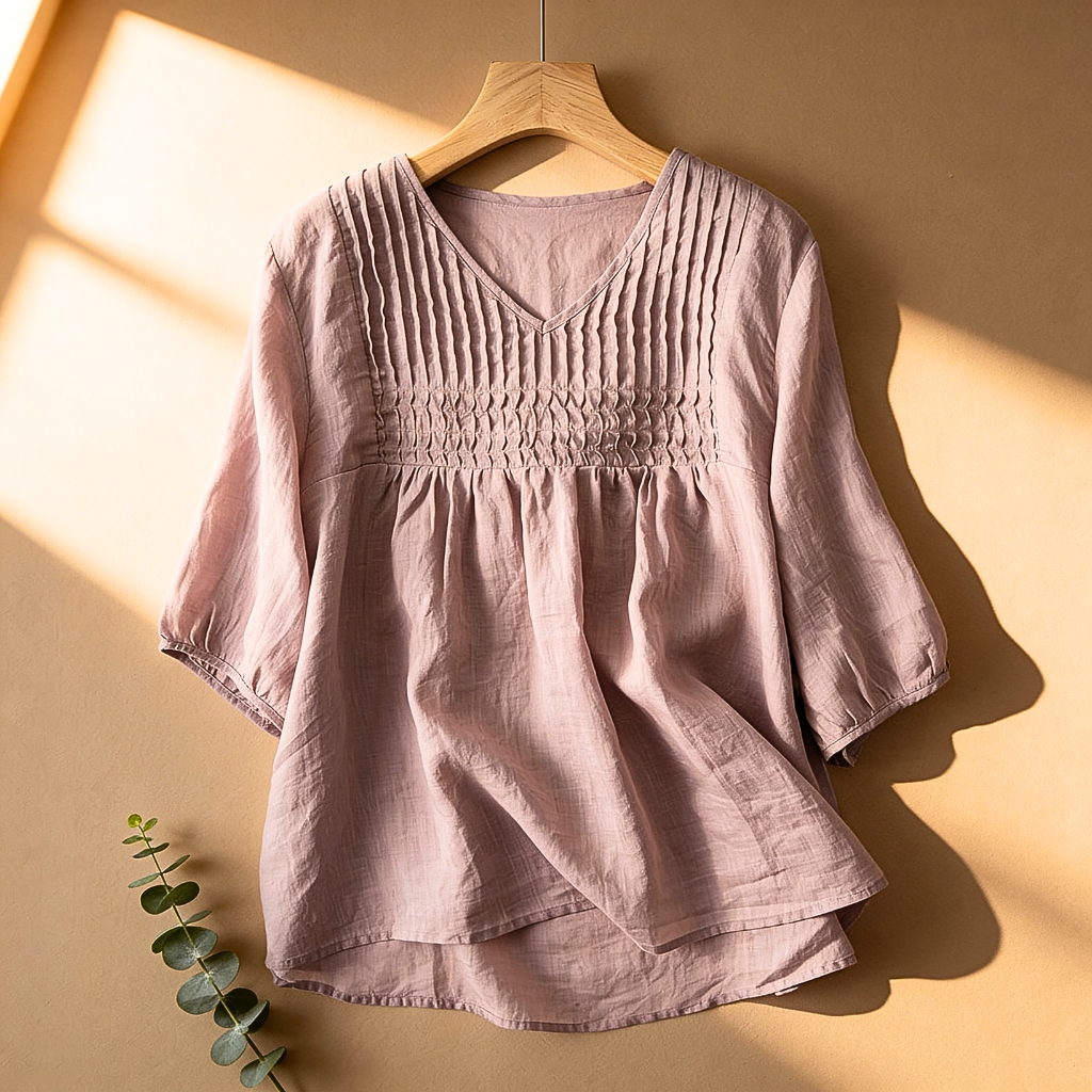 MIRA LINEN BLOUSE