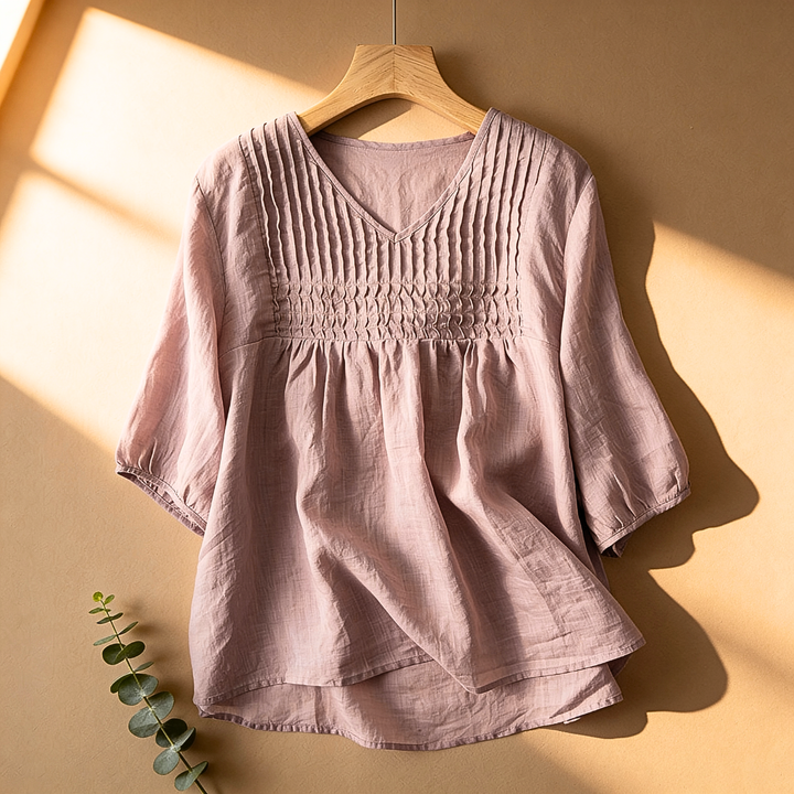 MIRA LINEN BLOUSE