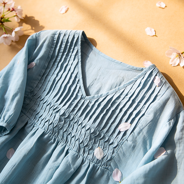 MIRA LINEN BLOUSE
