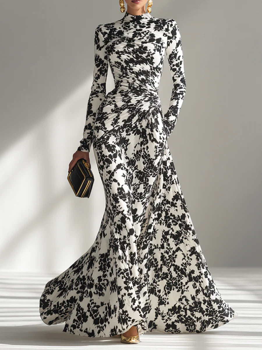 Valentina | Ruched Floral Maxi Dress