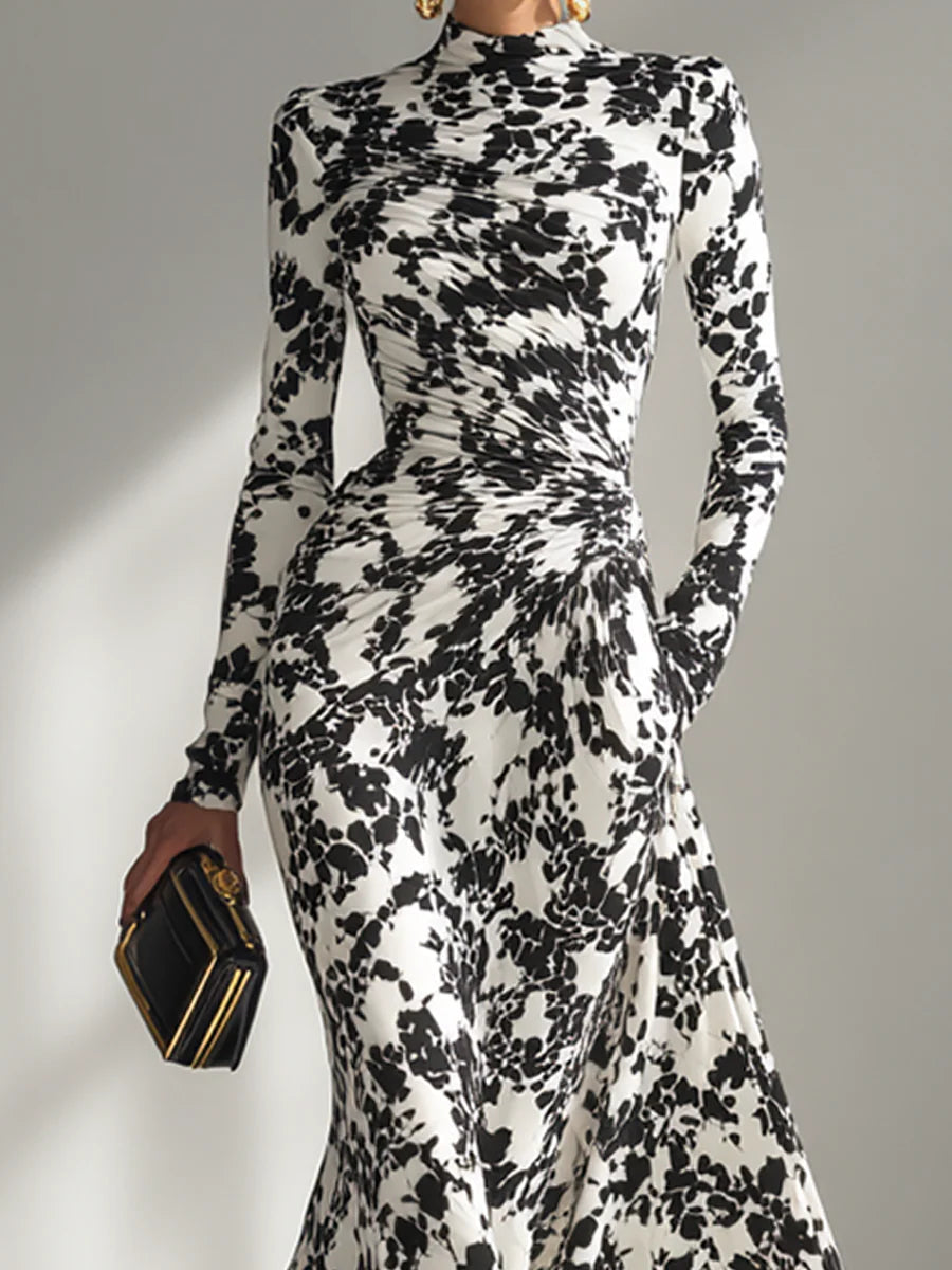 Valentina | Ruched Floral Maxi Dress