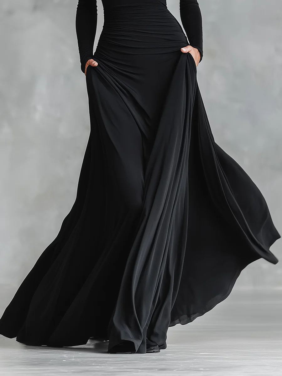 Seraphina | Ruched Long Sleeve Maxi Dress