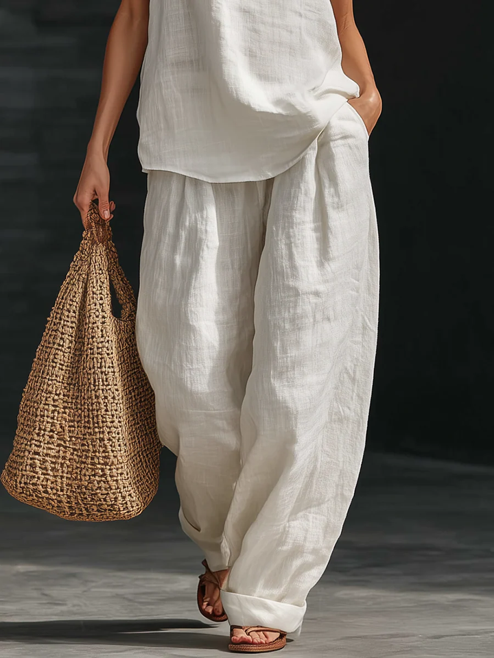 Zoe™ | Sleeveless Set with Wide Pants