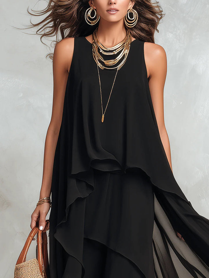 Sienna | Layered Chiffon Maxi Dress