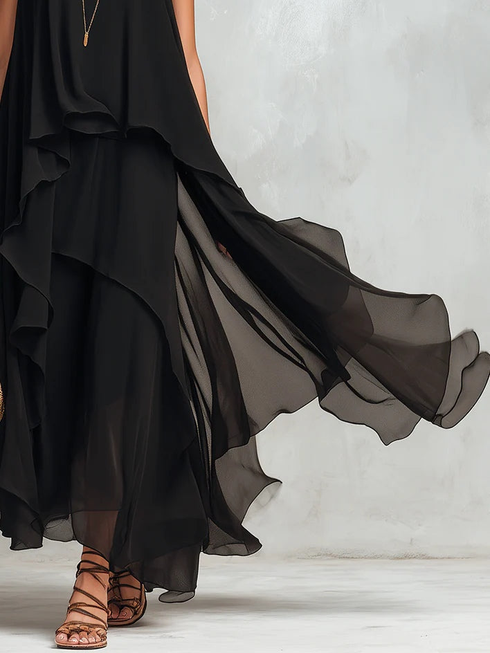 Sienna | Layered Chiffon Maxi Dress