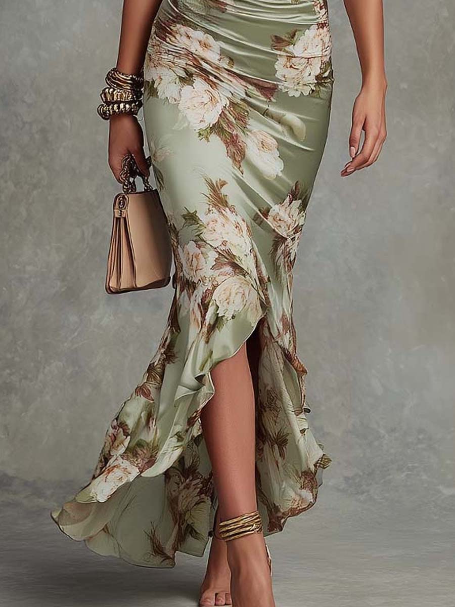 Anastasia | Floral Ruched Maxi Dress
