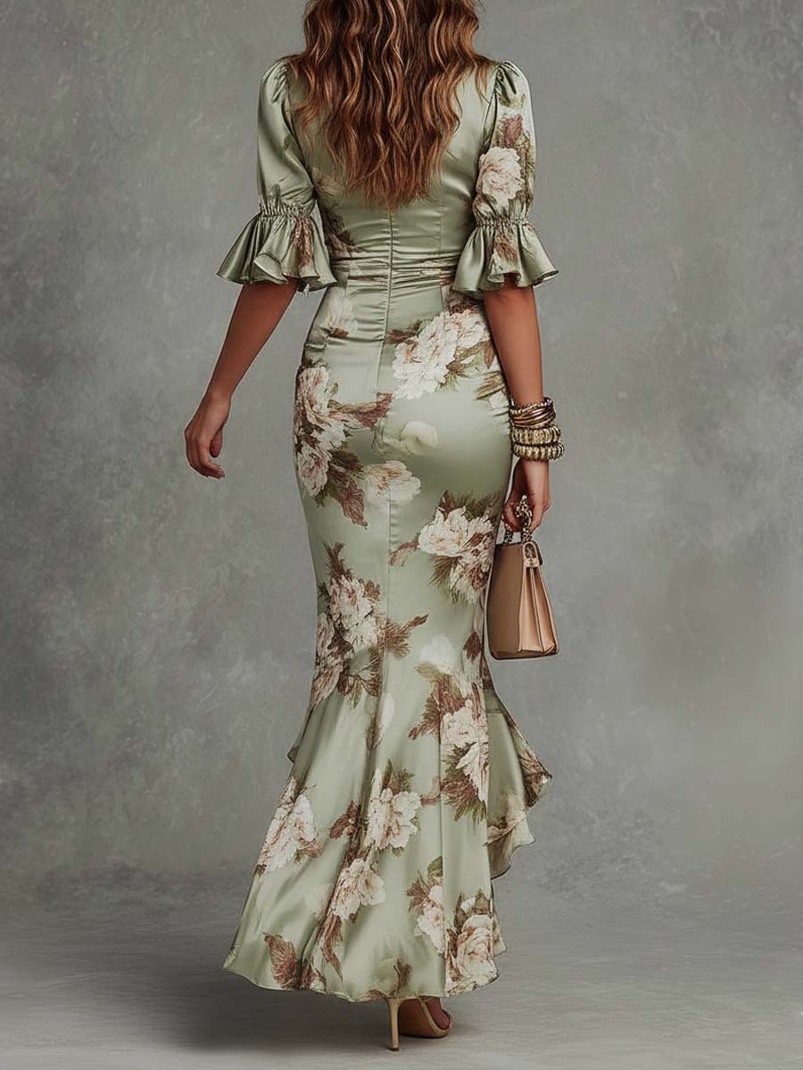 Anastasia | Floral Ruched Maxi Dress