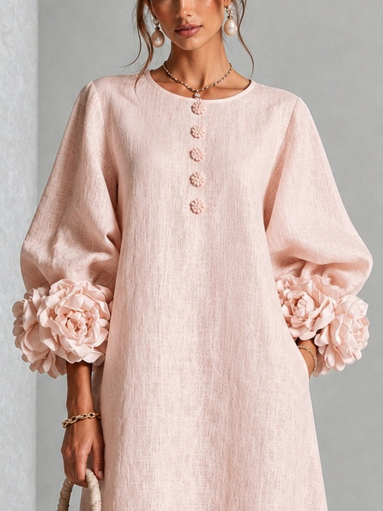 Florence | Floral Cuff Midi Dress