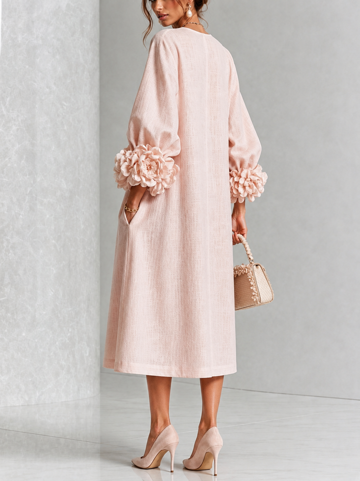 Florence | Floral Cuff Midi Dress