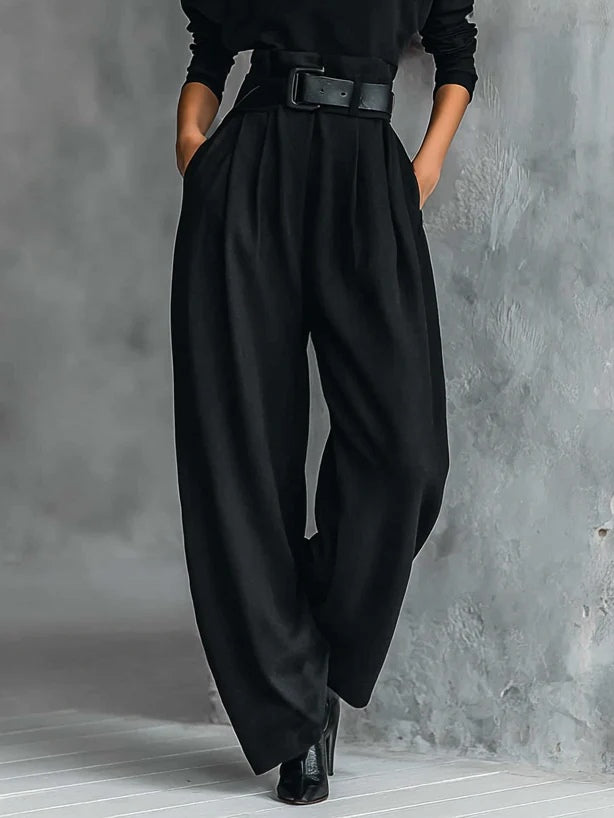 Noëlla | Ribbed Turtleneck Top and Straight Pant Set