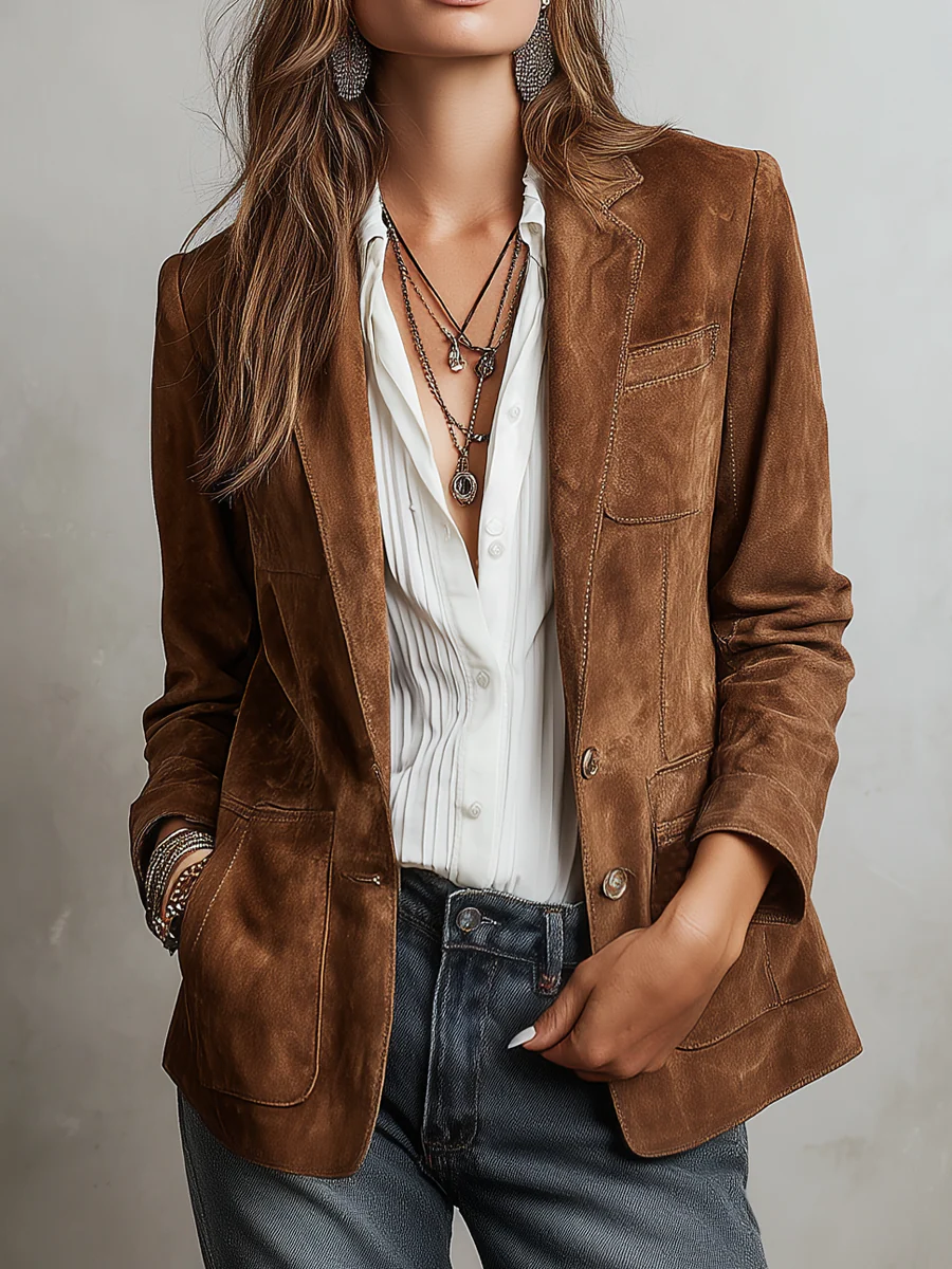 Marcelle | Vintage Brown Blazer
