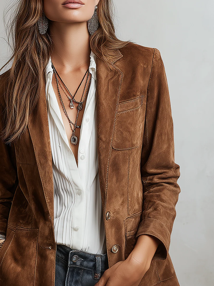 Marcelle | Vintage Brown Blazer