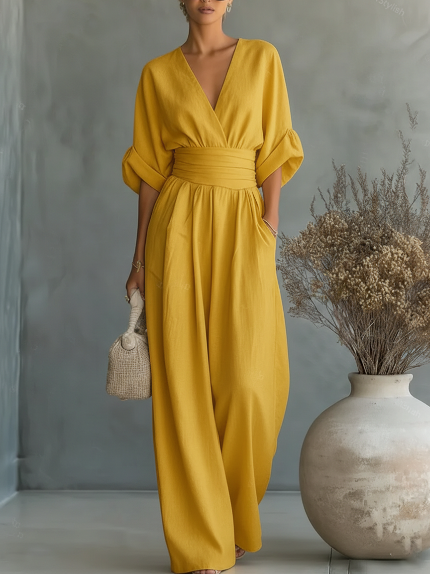 Elara™ | Flowy Wide-Leg Jumpsuit