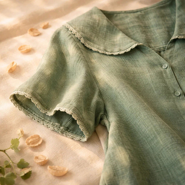 PETAL LINEN BLOUSE
