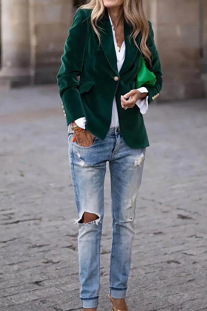 Reese | One-Button Lapel Collar Blazer