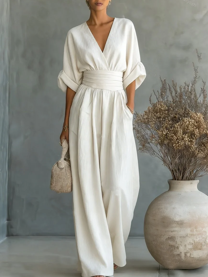 Elara™ | Flowy Wide-Leg Jumpsuit
