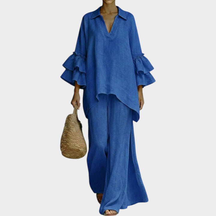 Amélie | Ruffle Sleeve Two-Piece Set