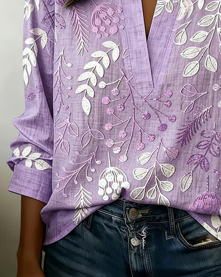 Liliane™ | Botanical Print Blouse